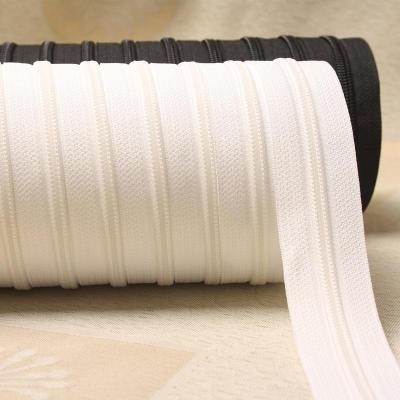 Zipper #3 White black 1 meter Nylon coil zippers for sewing wholesale Double Sliders Closed End Sewing Craft free shopping Door Hardware Locks Fabric