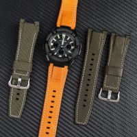 Leather watch bandFor Casio GST-B100 410 W100 S110 S100 W300 210 Hagane No Boukenshin Watch Strap 26mm nylon wristband Bracelet