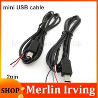 Merlin Irving Shop 2pin 4pin Mini USB Male Jack Power Cable 5Pin DIY Charging Data Transmission Connector Welding 1m Wire repair 2 4 Core charger