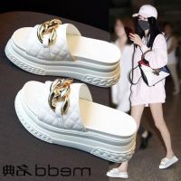 2022 summer new web celebrity beach slippers fairy female temperament sponge increased outside cooling