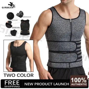 Polyester Spandex Men''s Sweat Vest Body Shaper Slimming Tank Top