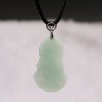 [COD] Chinese Jadeite Avalokitesvara Pendant Mens and Womens A-type Buckle Clavicle Necklace