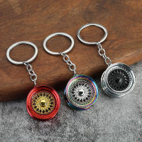 【2023】BBS Hot Wheel Rim Keychain 3D Keyring Creative Accessories Racing Wheels Auto Part Model Key Chains for Car Lovers Pendant Gift