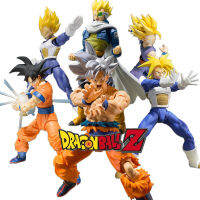 SHF Movable กล่องสีรูป Goku Vegeta Frieza Cyborg 18 Gohan Tianjin กางเกงข้าวรุ่นเครื่องประดับคอลเลกชันของขวัญ