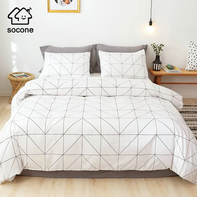 Socone 3in1 Korea Cotton Twin Size, Twin Size White Bed Sheets