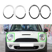 、‘】【； 2Pcs For BMW Mini Cooper R55 R56 R57 R58 R59 Gloss Black Headlight Ring Bezel Trim Surround Cover Car Accessories Car Styling