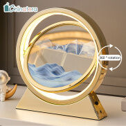 Chinatera Moving Sand Art Table Lamp Dimmable USB 3D Hourglass Quicksand