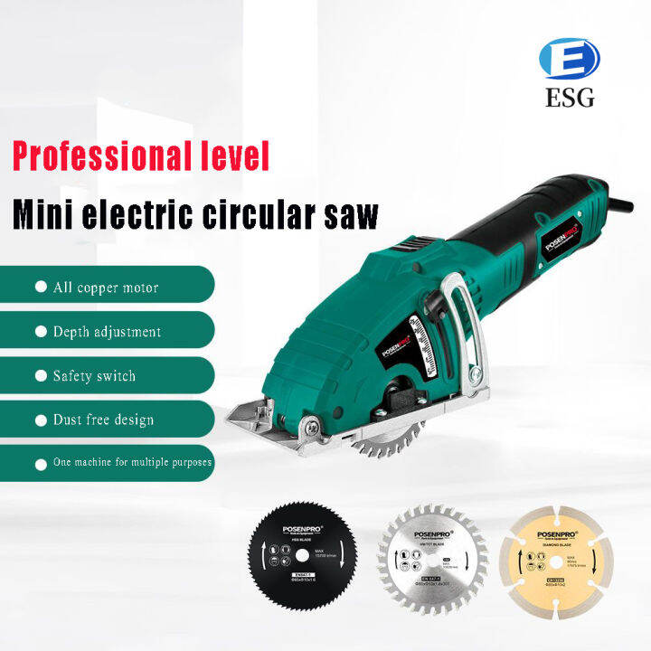 Mini Circular Circular Saw Tile Saw with 3 Saw Blades