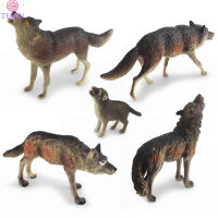 TEQIN new Realistic Wild Animal Model Ornaments Simulation Wolf Action Figures Children Educational Cognition Toys For Gifts โมเดล ของเล่นเสริมพัฒนาการเด็ก ชุดคอลเพลย์ ของเล่นเด็ก