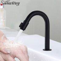 【YP】 Grifo de lavabo cromado negro mate para baño llave cubierta tubería agua solo mezclador agua fría grúa