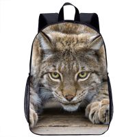 Lynx Backpack Childrens School Backpack Animal 3D Print Teenager Travel Laptop Bag 17in School Season Gift for Girls Boys