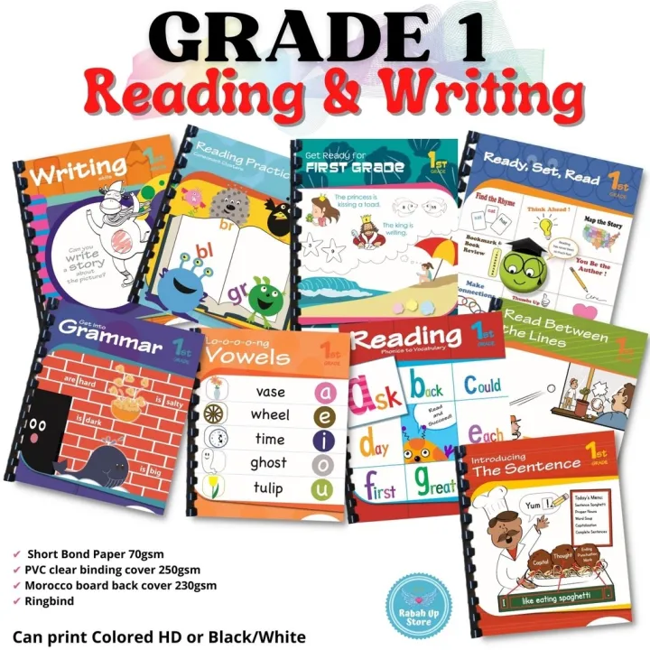 GRADE 1 (Reading Writing) Workbook Worksheet Homeschool Learning