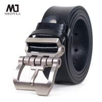 MEDYLA Men Belts Cow Leather Jeans Waistband Genuine Leather Male Belt Soft Alloy Pin Buckle Mens Belt P09A Belts