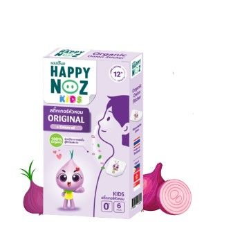 Happy Noz Organic Freshener สติ๊กเกอร์หัวหอมออร์แกนิค 1 กล่อง บรรจุ 2 ซอง [Y2707]