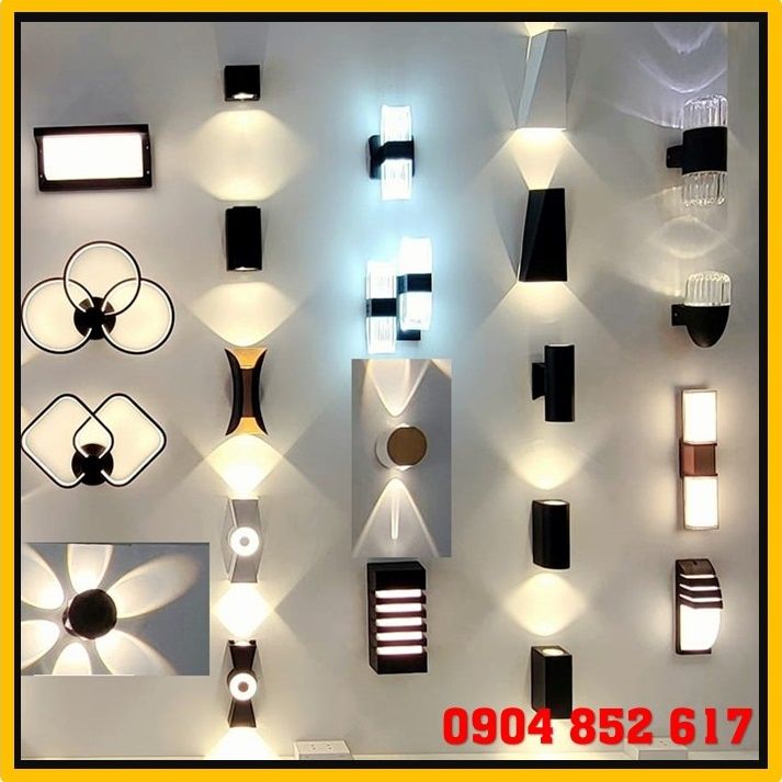 Đèn LED gắn tường hắt tường trang trí ngoài trời Decor Hợp Kim ...