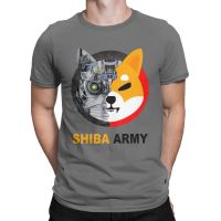 Mens Tshirt Shiba Army Shibu Inu Crypto Currency Meme Vintage Pure Cotton Tee Shirt T Shirts