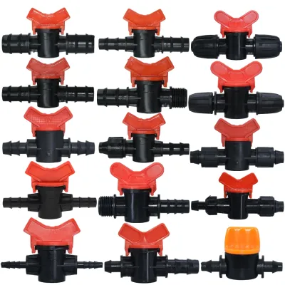 SPRYCLE Waterstop Barb Connector Mini Valve 16mm 20mm 25mm 4/7mm 8/11mm Drip Irrigation Garden Hose 1/4 1/2 3/4 Watering System