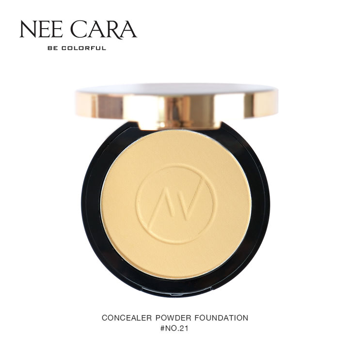 nee-cara-นีคาร่า-แป้งพัฟ-แป้งผสมรองพื้น-แป้งตลับ-n604-concealer-powder-foundation-spf-25pa