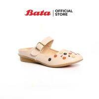 Bata LADIESCASUAL รองเท้าแบบสวมเปิดส้น ใส่ลำลอง สวมใส่ง่าย รองรับน้ำหนักเท้าได้ดี ส้นแบน สำหรับผู้หญิง สีเบจ รหัส 5618879