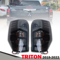 ไฟท้าย LED รุ่น มิตซูบิชิ ไทรทัน MITSUBISHI TRITON ปี 2019 - 2022 สีสโม๊ค พร้อมชุดสายไฟ 1 คู่