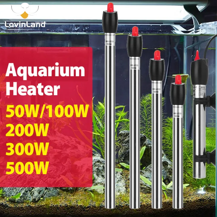 Lovinland Aquarium Heater Submersible Stainless Steel Adjustable