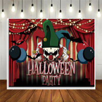 Halloween Horror Circus Party Photography Backdrop Scary Evil Clown Background Baby Kids Birthday Cake Table Decorations Banner