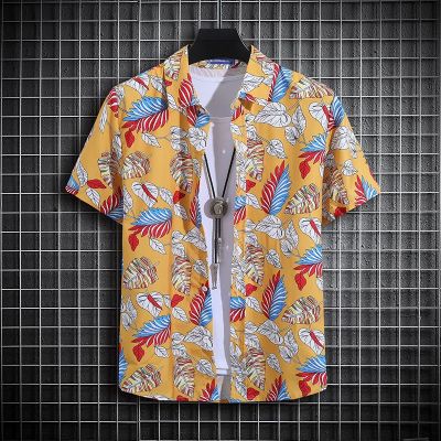 ♠  Flowers with short sleeves shirt suits summer of male power beach suit Thai sanya hainan tourism lovers easy leisure shirt