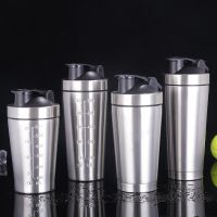 ♘ 500ml 750ml Stainless Steel Shaker Bottle Single Wall Double Wall Mixing Cup Protein Shaker Bottle Sports Water Bottle