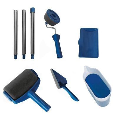 【cw】 8Pcs Multifunction Paint Household Office Wall Decorate Handle Painting Set Tools Rollers