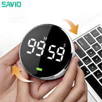 SAVIO นาฬิกาจับเวลานาฬิกาดิจิตอลนาฬิกาแม่เหล็กจับเวลาในการทำอาหาร,นาฬิกาจับเวลา LED เตือนจับเวลาจับเวลานับถอยหลังอิเล็กทรอนิกส์ด้วยตนเอง