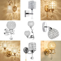 Modern Wall Lamp Simple Creative Bedside Crystal Wall Lights Sconce Wall Light Christmas Home Living Room Bedroom Bathroom Decord