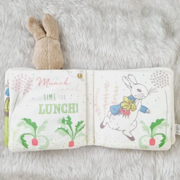 หนังสือ-เด็ก-peter-rabbit-cloth-book-พร้อมส่ง-หนังสือผ้า-หุ่นมือ-้ซักได้-ไม่มีกล่อง