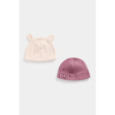 หมวกเด็กทารก Mothercare Bow And Bear Hats  2 Pack CC569