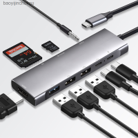 Type-C แท่นวางมือถือ Usb 3.0ฮับ HDMI แท่นวางมือถือโน้ตบุ๊ค Converter Baoyijinchukou