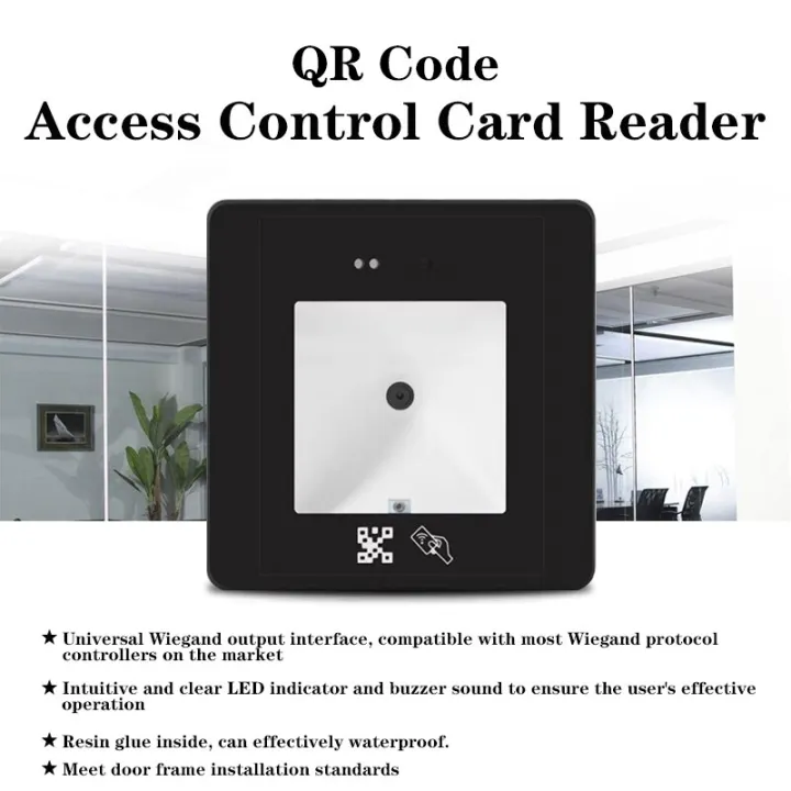 Smart QR Code Access Control Card Reader Fast Speed Recognize 2D Barcode Scanner Support WG