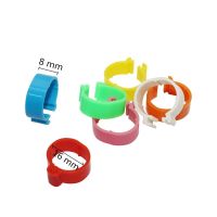 ；【‘； 7 Colors Chicken Foot Ring Inner Diameter 1.6Cm Plastic Buckle Type Clip Rings Chicken Duck Goose Birds Feeding Supplies 210 Pcs