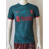 Liverpooll ชุดที่สามปัญหาแฟนๆและรุ่นผู้เล่นเสื้อฟุตบอลสีเขียว S-2XL 2022/23