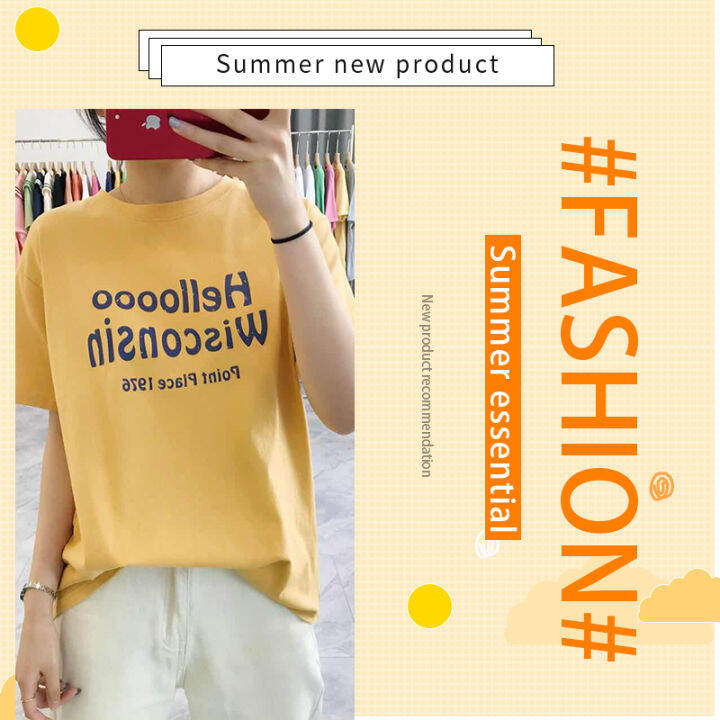 Qdshop 💌🧡โอ๊ยยคืองานดีมากจ้า สาวๆ เสื้อยืดสกรีนลายอักษรภาษาอังกฤษสุดปัง  คอกลมผ้าดี สวมใส่คือสบาย ฟินมากแม่สาวคนไหนยังไม่มีห้ามพลาด✨ | Lazada.Co.Th