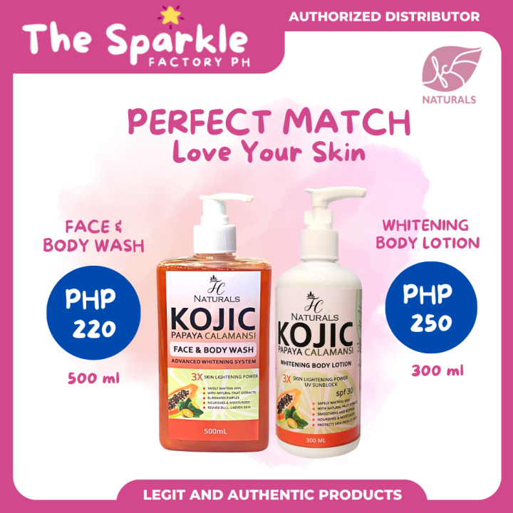 Perfect Match FDA Approved Kojic Mansi + Papaya Face and Body Wash