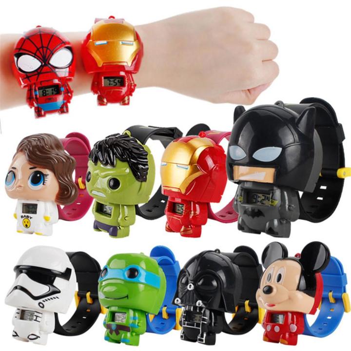 children-cool-cartoon-movie-figure-electronic-watch-with-light-kid-toy