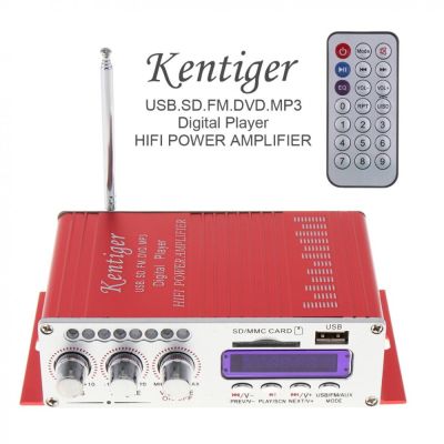 HY-502 DC12V 5A 2CH HI-FI Digital Audio Player Car Amplifier FM Radio Stereo Player Support SD USB MP3 DVD Input