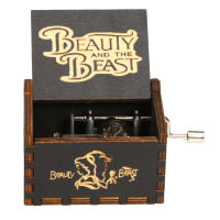 ? สต็อกสำเร็จรูป ?Harry Potter You Are My Sunshine Beauty And The Beast Vintage ประณีตไม้ Hand Cranked Music Box โบราณแกะสลักงานฝีมือตกแต่งบ้านเครื่องประดับเด็กวันเกิดของขวัญ