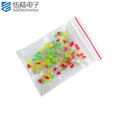 3mm LED Ultra Bright Red Green Yellow Light Emitting Diode For Diy Kit 90 Pieces Totally Electrical Circuitry Parts