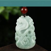 ？》：“： Burma Jadeite Pendant Hand Carved Lucky Amulet Chinese Zodiac Jade Necklace With Chain For Men Women Gift Drop Shipping