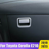 สแตนเลส Car Copilot Storage กล่องถุงมือกรอบ Handrail ฝาครอบสติกเกอร์สำหรับ Toyota Corolla E210 2019-2021 2022 2023