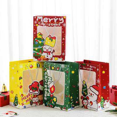 Christmas Gift Bag Jewelry Store Packaging Bags Window Opening Gift Bag Santa Claus Gift Bag Gift Handbag