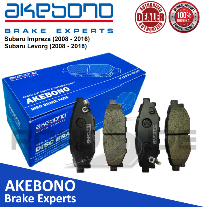 Akebono Rear Brake Pads for Subaru Impreza (2008 2016) and Subaru