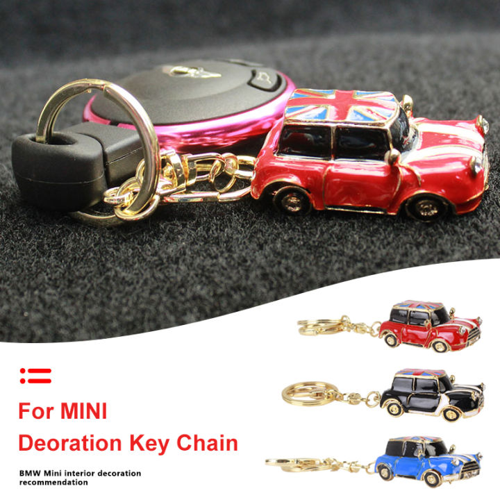 ตกแต่งรถโลหะผสมพวงกุญแจพวงกุญแจจี้ผู้ถือแหวนสำหรับ-bmw-mini-ทองแดง-jcw-one-r55-r56-r60-f54-f55-f60-countryman