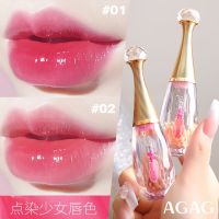 clear temperature-changing lip glaze moisturizing and mirror water-light gloss honey colored lipstick student female dyed liquid