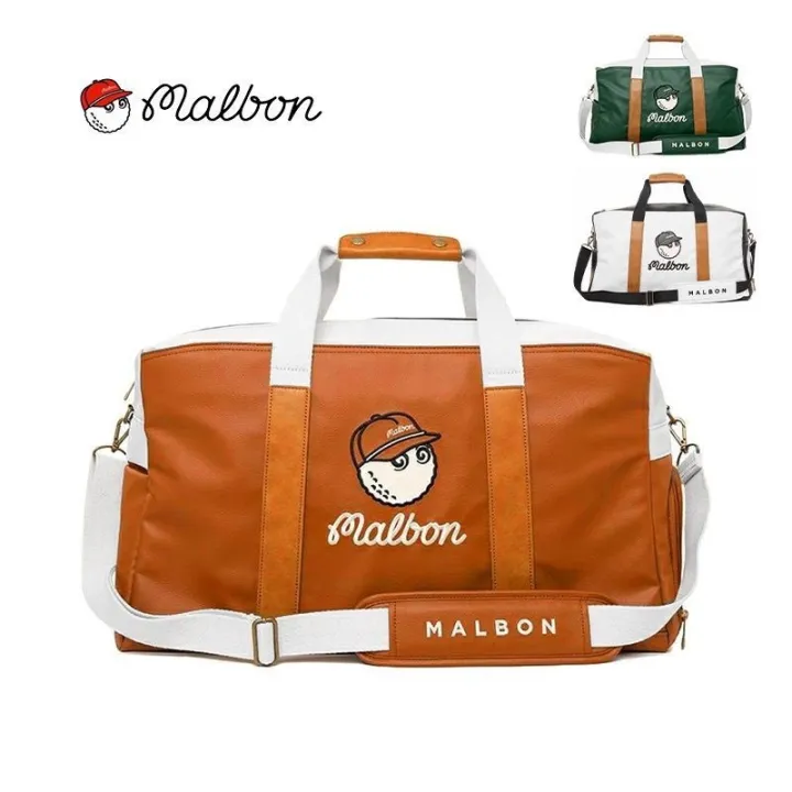 malbon-กระเป๋าใส่สัมภาระ-malbon-กระเป๋าใส่เสื้อผ้ากันน้ำสำหรับการเดินทางแบบพกพากระเป๋าใส่เสื้อผ้าสำหรับเล่นกอล์ฟน้ำหนักเบากระเป๋าสะพายไหล่ฟิตเนส